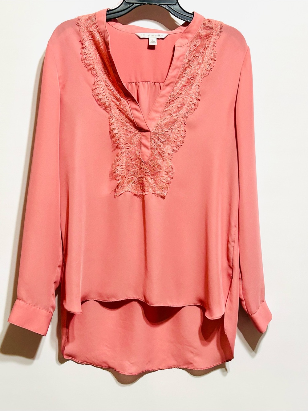 LC Lauren Conrad  Lace-Trim V-Neck Tunic
